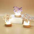 New Arrivals Natural Hand Made Healing Stones Amethyst Crystal Chips Tree Light Money Tree Lamp