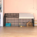 Outdoor Backyard Farm Chicken Pen Kennel Iron Duck Coop Cage Hutch with Plastic Tray Pallet Bird Houses and Carrier for Pets