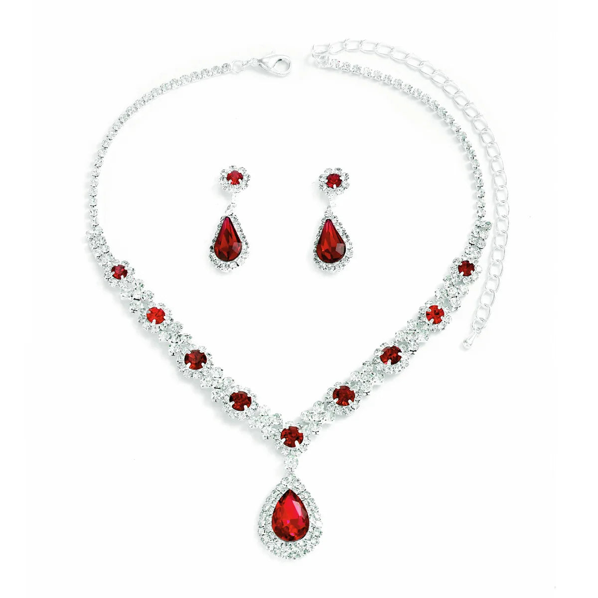 QIUHAN Gift Woman Set New Style Crystal Necklace Earrings Jewelry Set Fashion Jewelry Sets