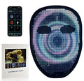 Cosplay Masquerade Led Smart Face Rgb Transforming Mask Costume Led Mask with App Rechargeable bluetooth