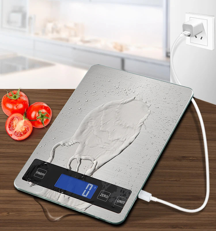 USB Rechargeable Digital Kitchen Scale Electronic Food Weighing Scale for Cooking and Baking