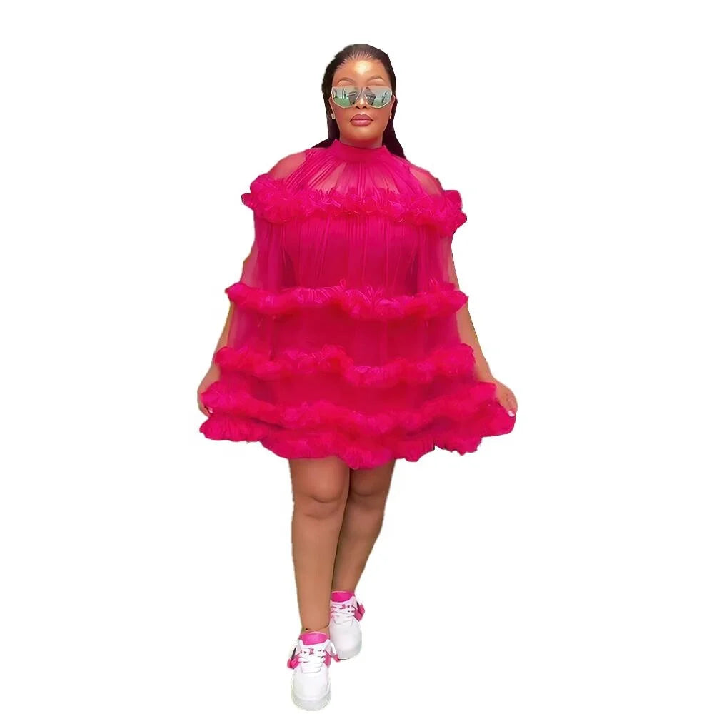 Direct Selling Moroccan Dress Plus Size Ankara Skirt Designs Solid Color Mesh Two-Piece African Dress with Embroidery for Summer