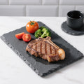 Wholesale Rectangle 15x30 Serving Plates Natural Black Slate Cheese Board Eco-Friendly Bulk Slate Stone Serving Platter