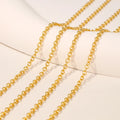 AU585 Chain Roll Jewelry Making 14k Solid Gold Jewelry Real Gold Jewelry 1.5mm Cable 14K Gold Chains Necklace