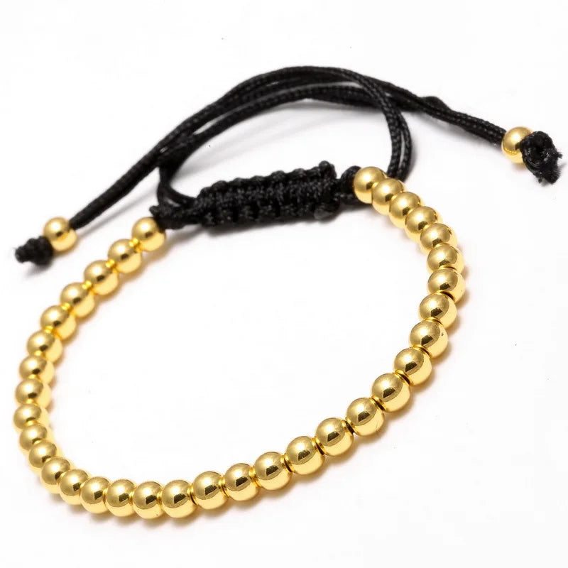 5mm 36pcs Ball Beaded Bracelet Adjustable Handmade Silver Gold Black Rose Plating Jewelry Stainless Steel Ball Bracelet