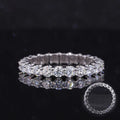 Moissanite Wedding Rings Jewelry 14K Soild White Gold Eternity  Ring U Prong Style Wedding Band