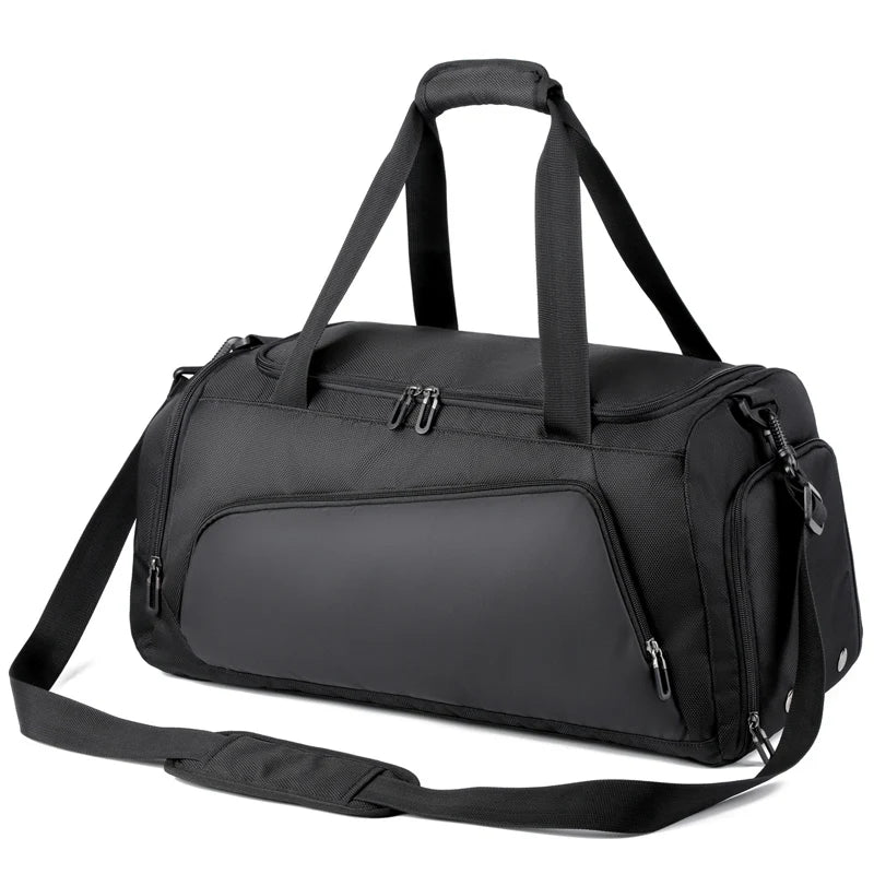 Custom logo Designer Waterproof Leather Sport Duffel Gym Bag Dry Wet Separation Travel Bags With Independent Shoe Warehouse