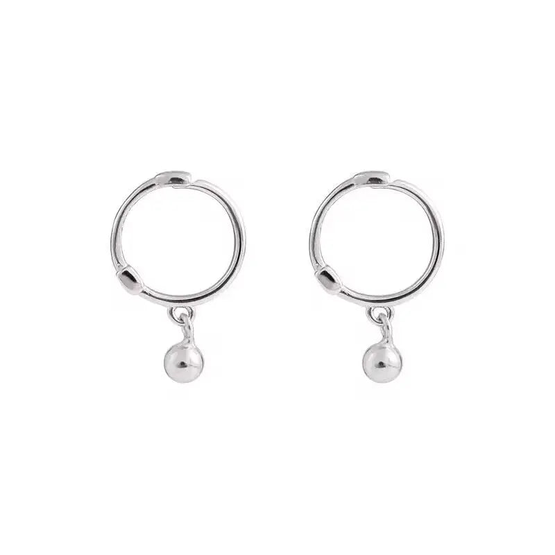 Factory Wholesale 2023 NEW Fashion Earring 925 Silver Hoop Custom Simple Ball Fashion Earring Jewelry Women