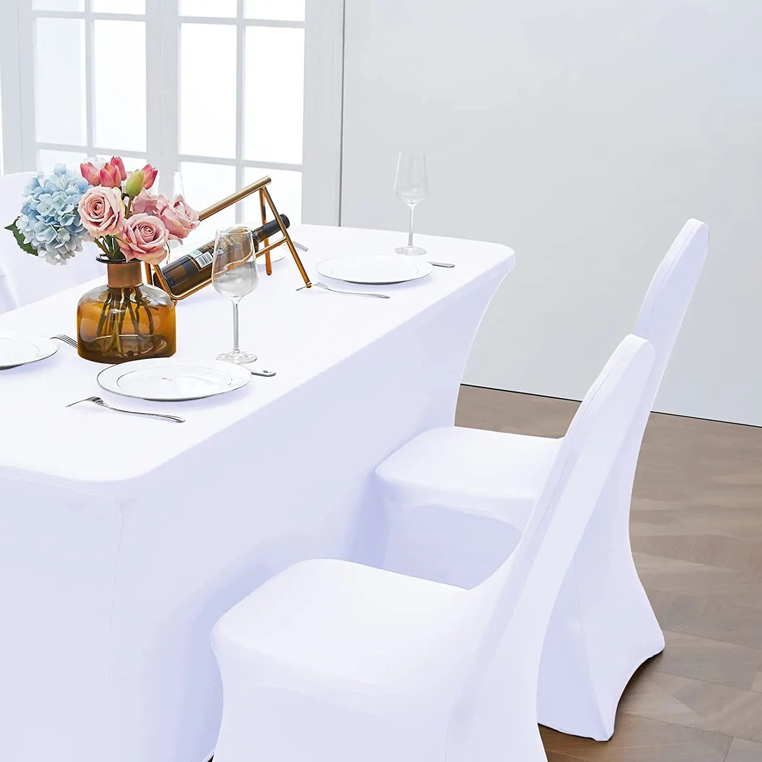 Lowest Price White Banquet Wedding Decoration Chair Covers Universal Spandex Stretch Chair Cover