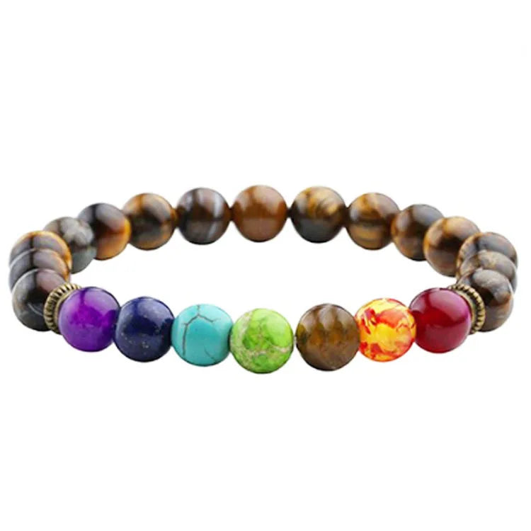 New Fashion Malachite Color Single Ring Silver Beaded Bracelets 8mm Elastic Natural Stone Charm Bracelets New Style