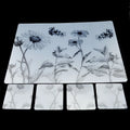 Custom Printed Durable Eco-Friendly Plastic PP Cup Mats Coasters Set Full Color Printing New Trending Dining Table Placemats