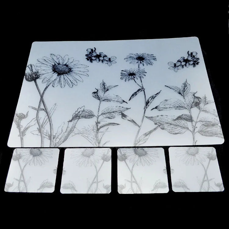 Custom Printed Durable Eco-Friendly Plastic PP Cup Mats Coasters Set Full Color Printing New Trending Dining Table Placemats