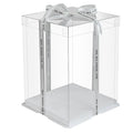 Cheap Custom Luxury  Wedding Cardboard Plastic Clear Transparent Packaging Cake Box Wholesale