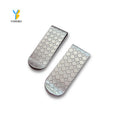 Stainless Steel Metal Silver Money Cash Note Holder Etched Clip Gift Wallet