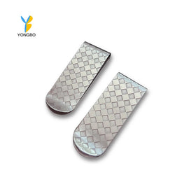 Stainless Steel Metal Silver Money Cash Note Holder Etched Clip Gift Wallet