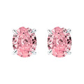 Luster Jewelry Soild Silver 4.5ct Light Luxury Wedding Moissanite Women Earrings With pink Diamond