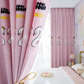 Modern Simple Pink Swan Embroidery New Cartoon Themed Curtain Lovely Cartoon Curtains for Kids Bedroom