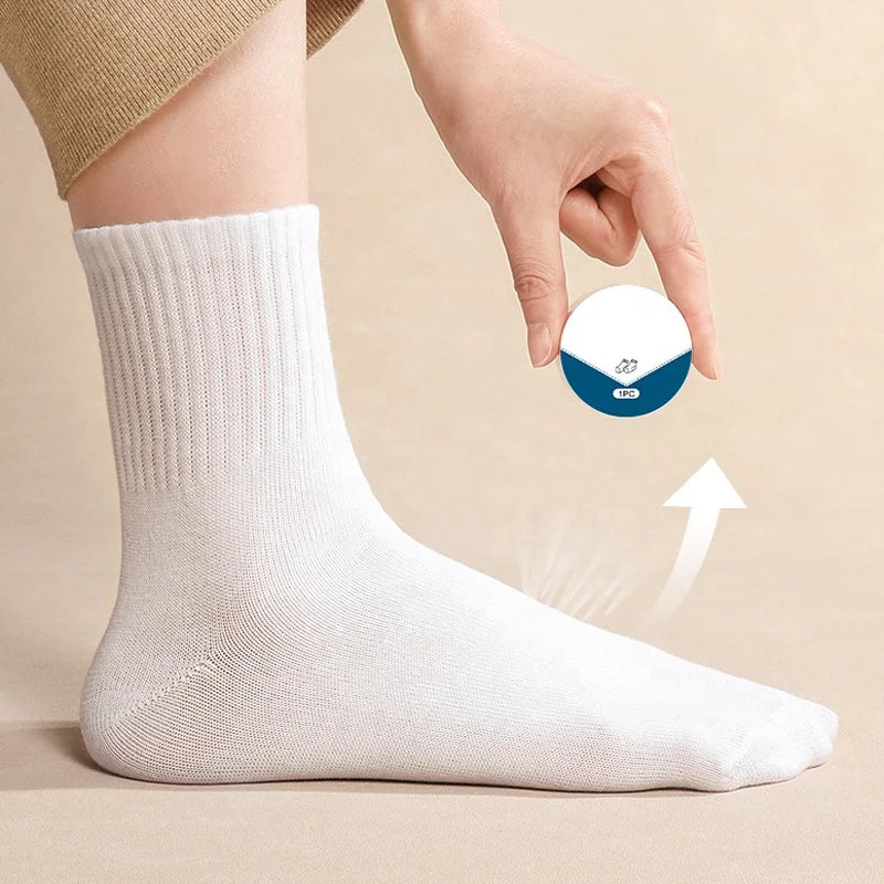 Wholesale 5 Pairs Plain Portable Disposable Ankle Crew Socks Women Men Breathable Travel Disposal Socks