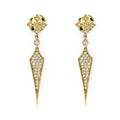 Latest Model Fashion Women Jewelry Cross Long Crystal Drop Earrings