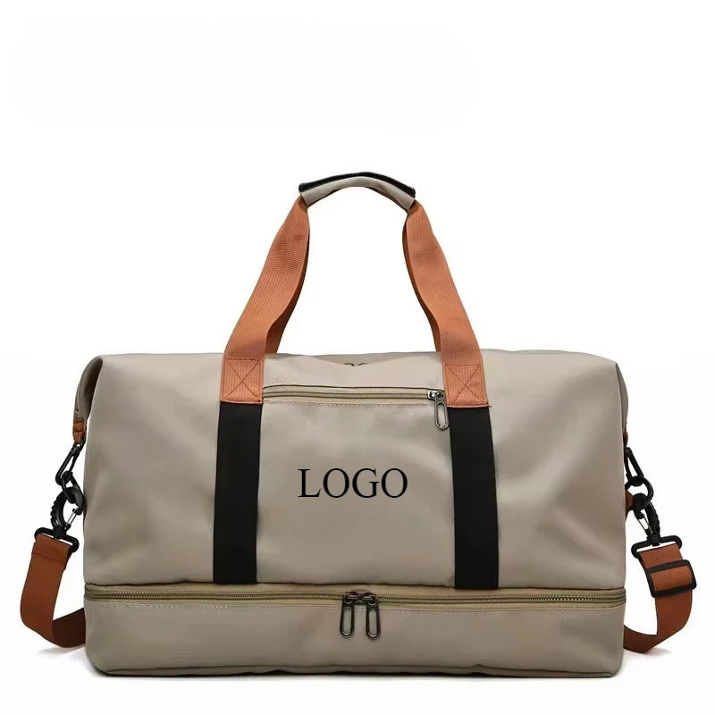 Custom Logo 2025 Large Capacity Color Oxford Duffel Bag Waterproof Sports Dry Wet Separation Ladies Duffel Bag Weekend Gym Bag