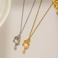 Wholesale Waterproof Necklace 316l Stainless Steel Korean Fashion Female Crystal Moon Star Tassel Necklace