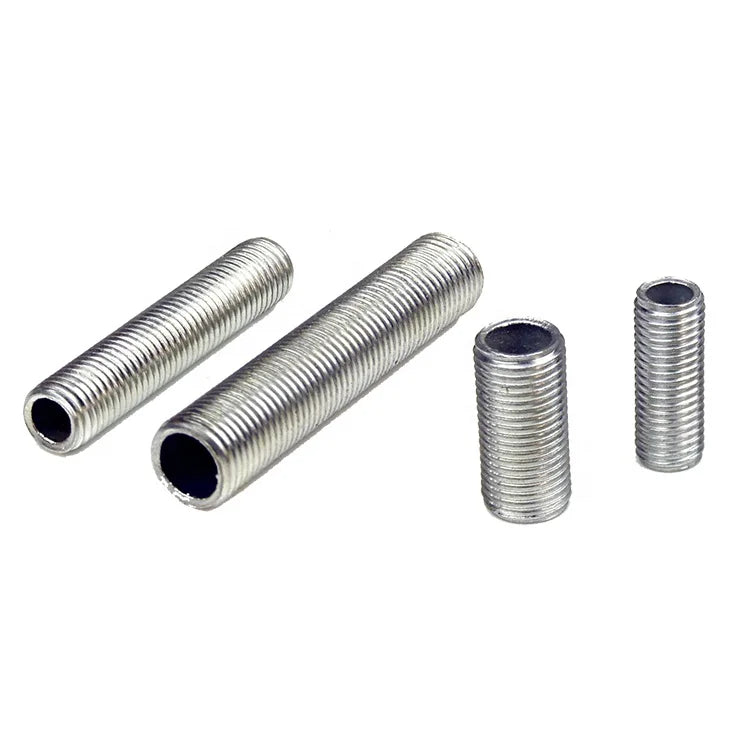 OEM Table Lamp Light Base Long Hollow Whole Metal Accessories Small Stainless Steel Parts Lamp Accessories Threaded Rod
