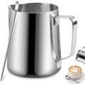 350ml/600ml Coffee Milk Frothing Cup Stainless Steel Espresso Milk Frothing Pitcher with Decorating Art Pen