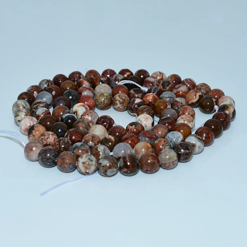 Wholesale 6/8/10mm Natural Russia Agate Loose Gemstone Beads for DIY Jewelry