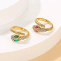 Rose Gold Plated Snake Ring Stainless Steel Titanium Finger Ring Gold Filled Jewelry for Women Aci Inoxyd Bagues Bijoux En