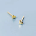 925 Sterling Silver Mini Love Heart Shaped 18K Gold Plated Cute Studs Earrings Fashion Jewelry for Women Girls