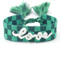 Personality Adjustable Three-dimensional Creative Snake Shaped LOVE Text Embroidered Woven Wristband Friendship Bracelet