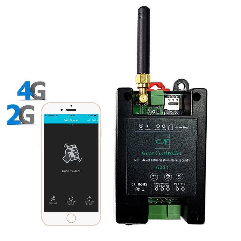CHISUNG Smart GSM Dialer LTE 4G 203 Relay Switch Remote Access Controller Wifi Gate Opener Relay Switch by Free Phone Call