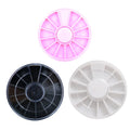 12 Grids Round Shape Reusable ABS Nail Art Storage Crystal Rhinestone Nail Decoration Organizer Box