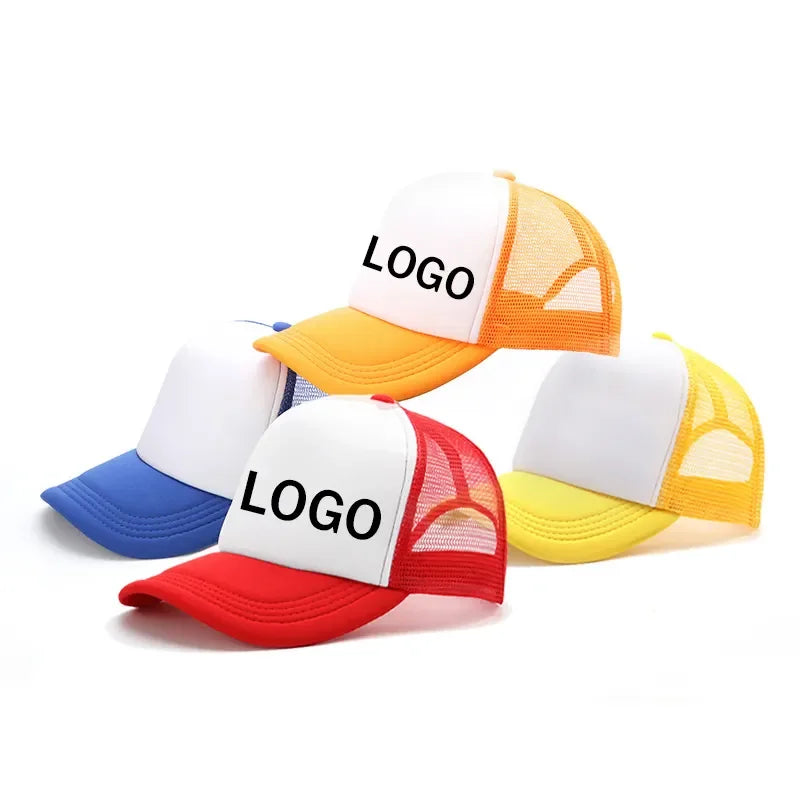 Wholesale Golf Foam Mesh Unisex Cotton Custom Logo Baseball Cap Plain Embroidery Printing Trucker Custom Golf Mesh Cap Hat