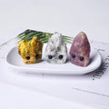 Handmade Natural Crystal Carvings Hedgehog Crafts Crystal Raw Stone Hedgehog Modeling for Desktop Home Decoration