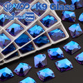 VDD Cosmic 17x21mm 15Pcs Bermuda Blue Top Quality K9 Glass Sew on Rhinestones Sewing Crystal Flatback for Garment Accessories
