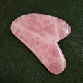 Huiying Self Massage Heart Rose Quartz Crystal Facial Guasha Massager Gua Sha Scraping Tool