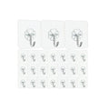 Wall Heavy Duty Self Adhesive Hooks Seamless Sticky Hanging Hook Plastic Keys Bathroom Shower Outdoor Tools Transparent PVC