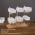Solid Wood and Iron Earrings Display Household Ear Ornaments Card Storage Jewelry Rack Hanging Key Chain Bracelet