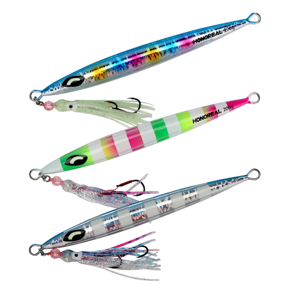 Vertical Jigging Bait Fish LureSaltwater Jigging Speed Falling Sinking Vertical Jigs 160g to 300g MegaBDM