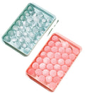 Round Ice Cube Tray with Lid Ice Ball Maker Mold for Freezer with Chilling Cocktail Whiskey Tea Coffee