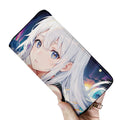 New Design Custom Logo PU Leather Gift Wallet Girls Women's Bag  Zipper Anime Leather Wallet