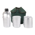 Portable Anodised Aluminium Canteen Cup Stove Pouch Set for Camping & Hiking Includes Cup/Kettle & Stand