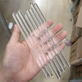 JR Glass Custom 15cm 20cm 25cm Transparent Round Head High Borosilicate Glass Stirring Rod for Laboratory