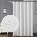 72x72 Inches 3D Embossed White Shower Curtain 2022 New Technology Shower Curtains for Bathroom/