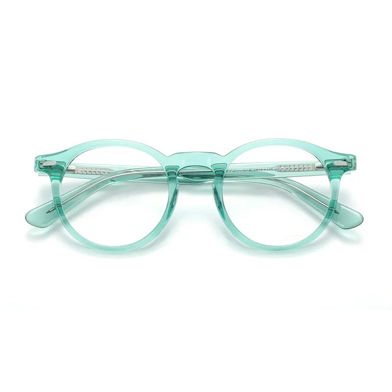 Popularity Round Shape Full Frame Design Acetate Eyewear Spectacles Optical Glasses Frame for Man and Women