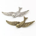 5pcs 73x33mm Antique Silver Plated Bronze Plated Bird Style Connector Handmade Charms Pendant:DIY for Bracelet Necklace