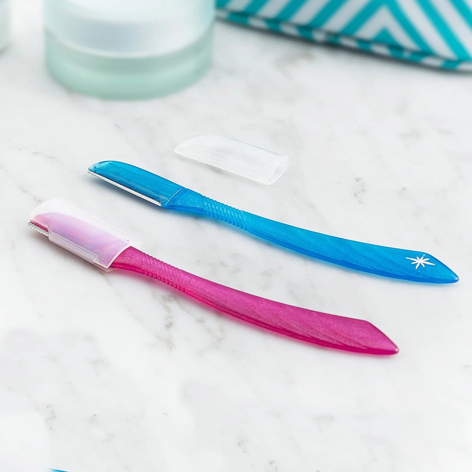 Precision Cover 3-Piece Silk Trim Exfoliating Tool for Women Face and Eyebrow Razor Strap Precision Eyebrow Trimmer