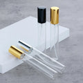 15ml Gold Silver Black Fine Mist Cosmetic Packaging Transparent Glass Spray Bottle Refill Perfume Bottle
