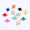 New Hot Drip Oil Charms Clovers Enamel Charms Alloy Pendant Fit Necklaces Bracelets DIY Jewelry Accessories